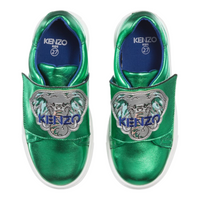 Kenzo Kids Metallic Leather Sneakers