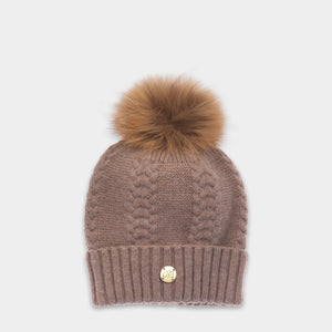 MDB Couture Women's Cable Knit Beanie