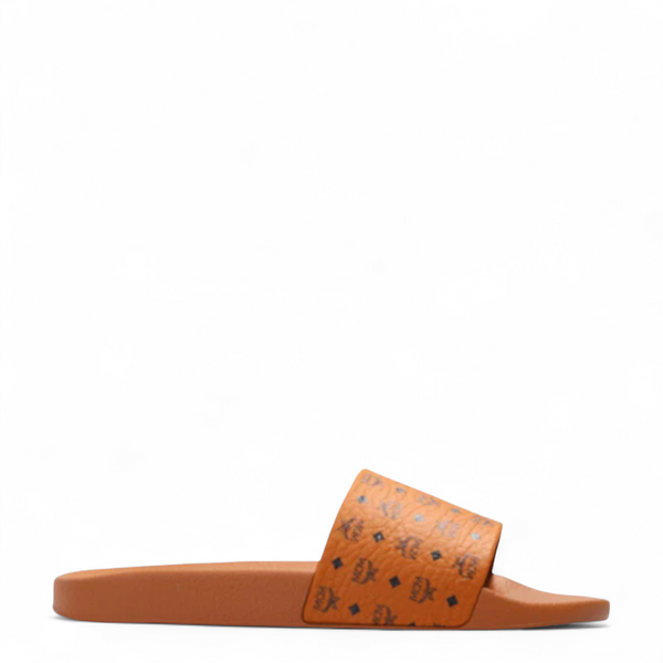 MCM Men's Monogram Print Rubber Slides