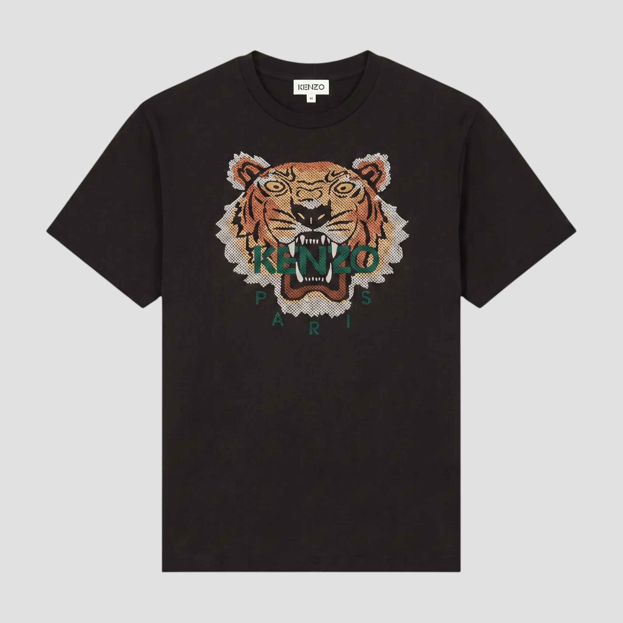 Kenzo Men's Relaxed Fit Cross Stitched Tiger T-Shirt