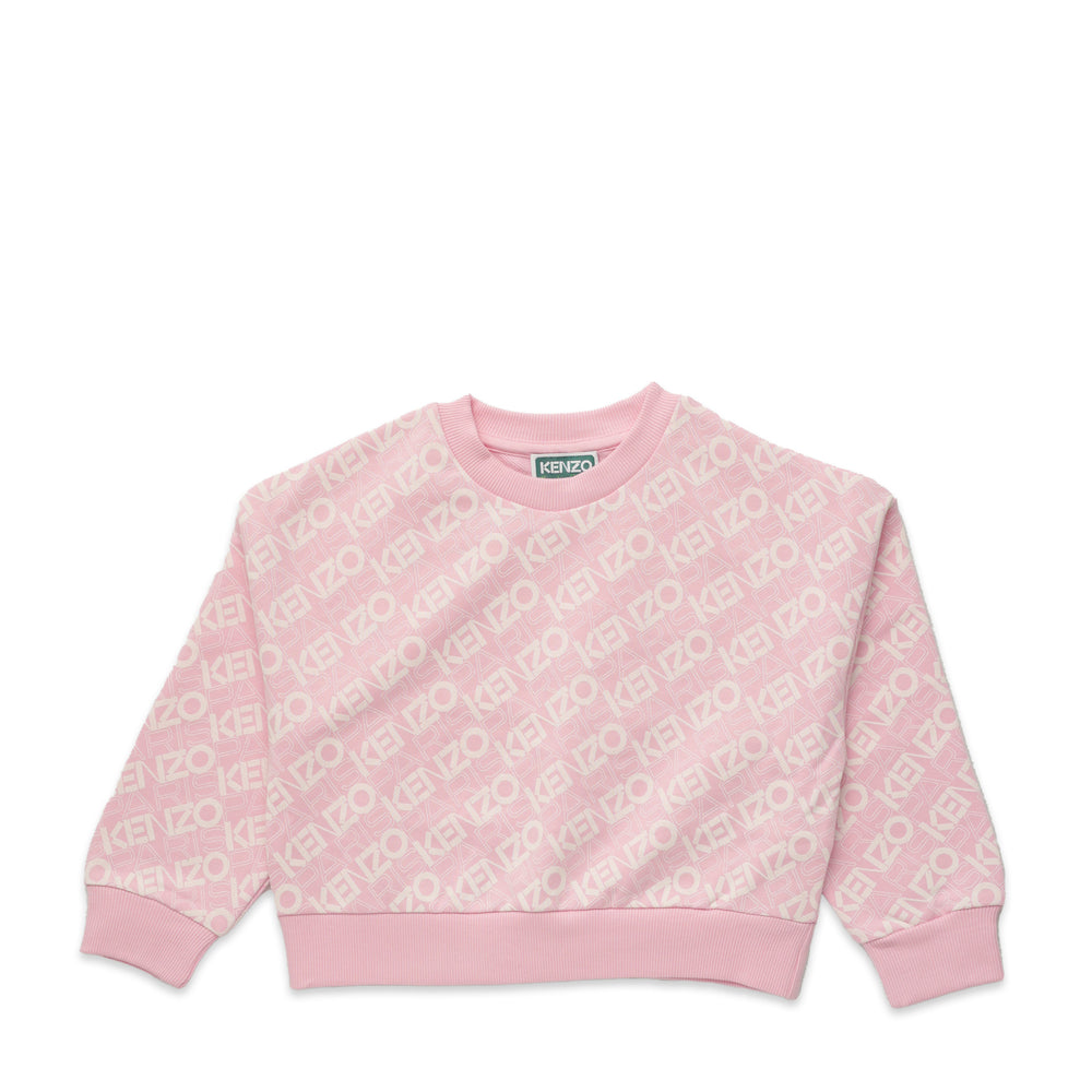 Kenzo Kids All-Over Logo Crewneck Sweatshirt