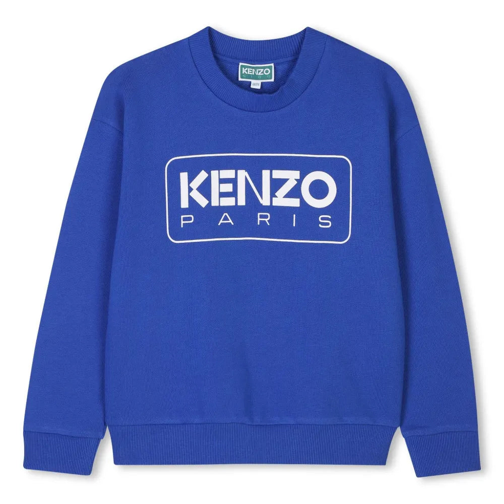 Kenzo Kid's Box Logo Crewneck Sweatshirt