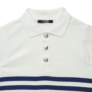 Balmain Kids Striped Logo Polo