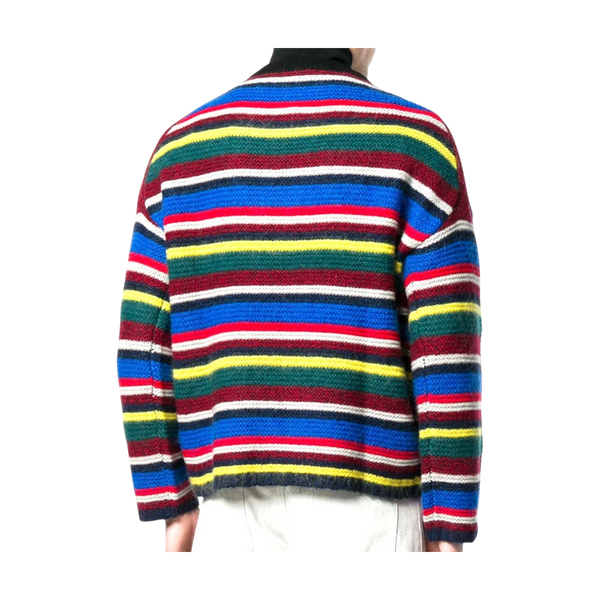 Kenzo Men's Multicolor Jumping Tiger Knit Striped Sweater