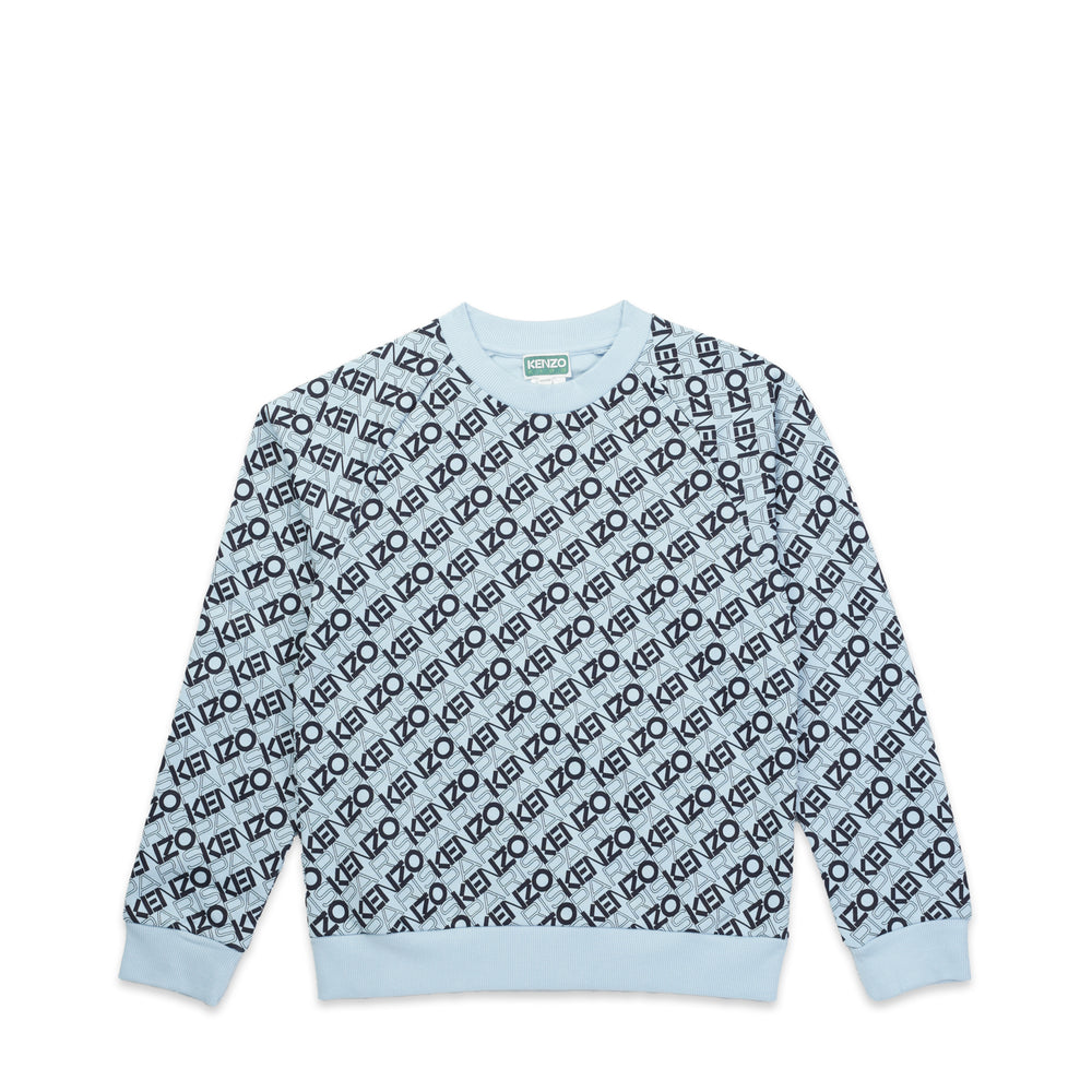 Kenzo Kids All-Over Logo Crewneck Sweatshirt