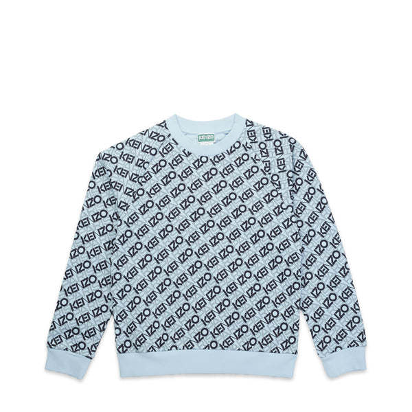 Kenzo Kids All-Over Logo Crewneck Sweatshirt