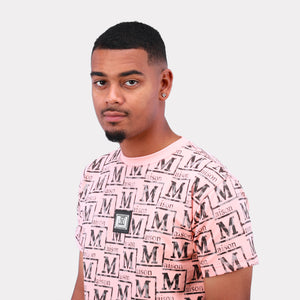 MDB Couture Men's Textured Monogram T-Shirt