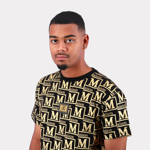 MDB Couture Men's Metallic Monogram T-shirt