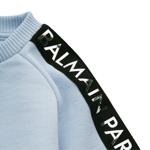 Balmain Kids Toddler's Tape Logo Sweatshirt