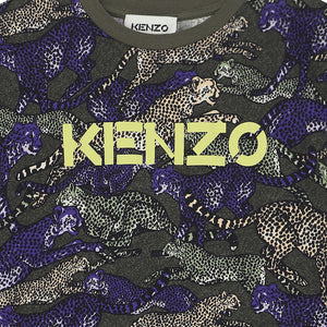 Kenzo Kids Multi Cheetah Print T-Shirt