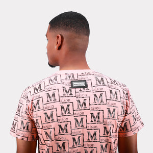 MDB Couture Men's Textured Monogram T-Shirt