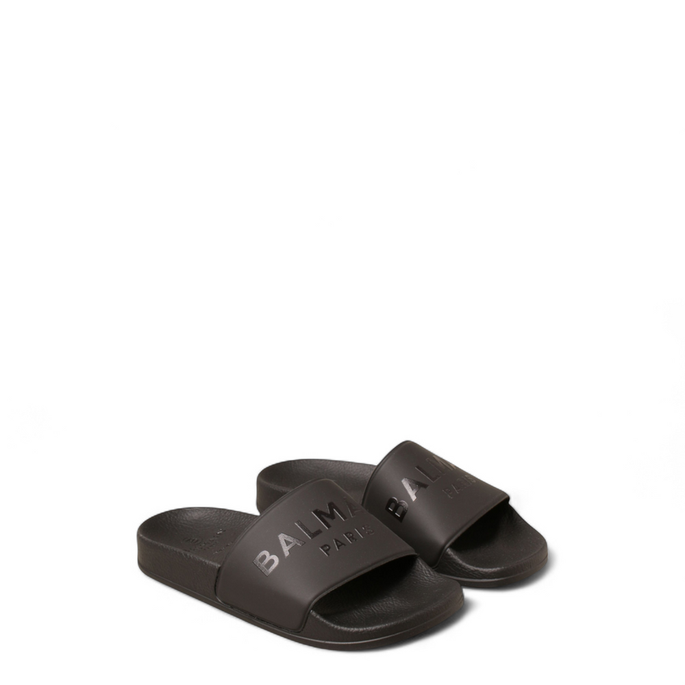 Balmain Kids Rubber Logo Pool Slides