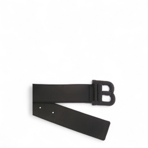 Balmain Kids Black Logo Buckle Belt