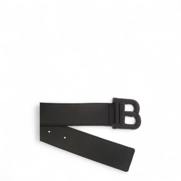 Balmain Kids Black Logo Buckle Belt