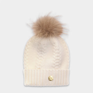 MDB Couture Women's Cable Knit Beanie