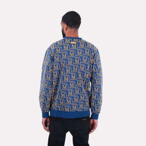 MDB Couture Men's French Terry Monogram Crewneck Sweatshirt