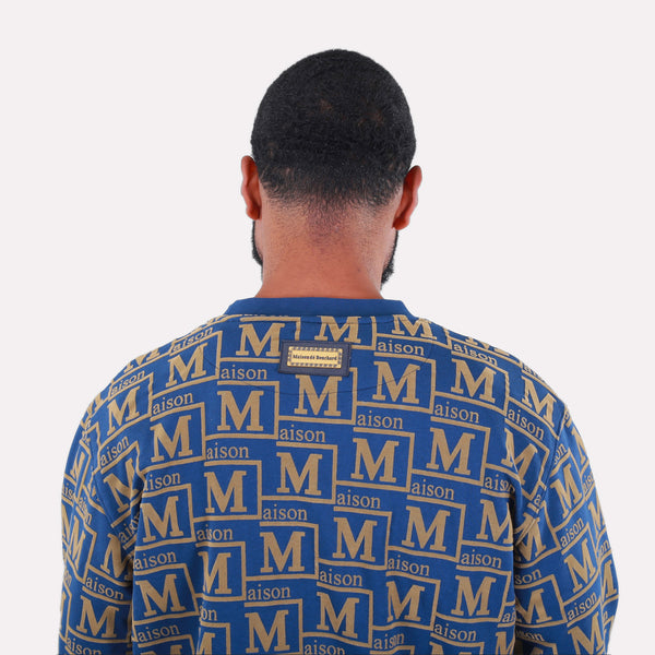 MDB Couture Men's French Terry Monogram Crewneck Sweatshirt