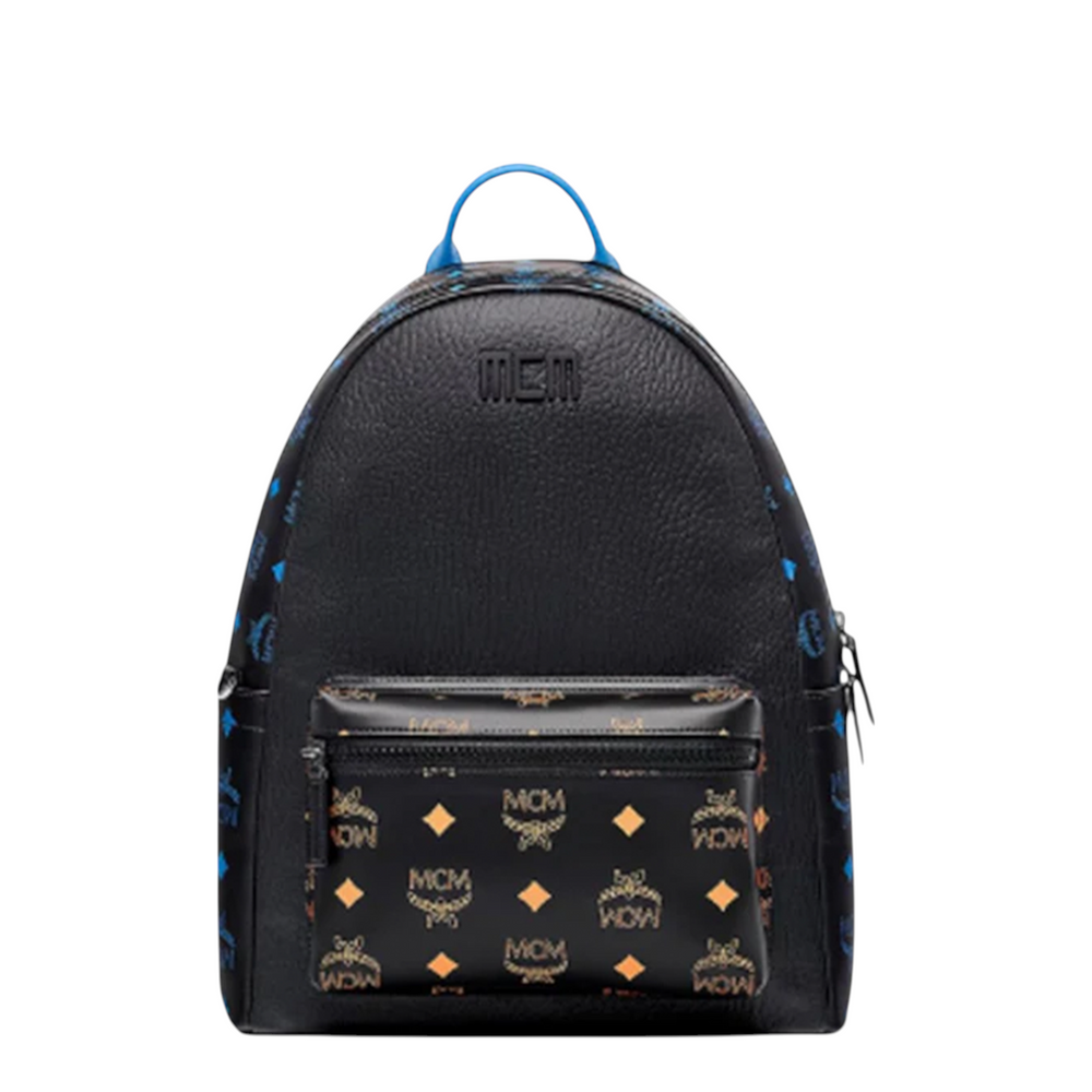 MCM Stark Backpack in Color Splash Logo Leather