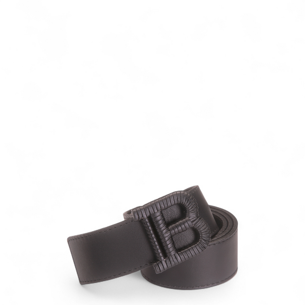Balmain Kids Black Logo Buckle Belt