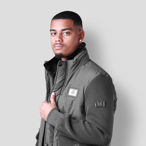 MDB Couture Men's Expedition Jacket - Gray