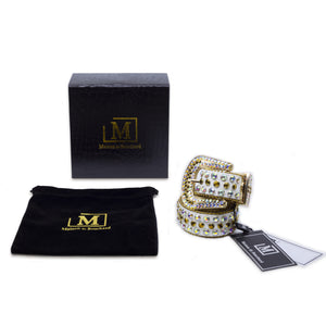 MDB Brand Men's Embellished Belt