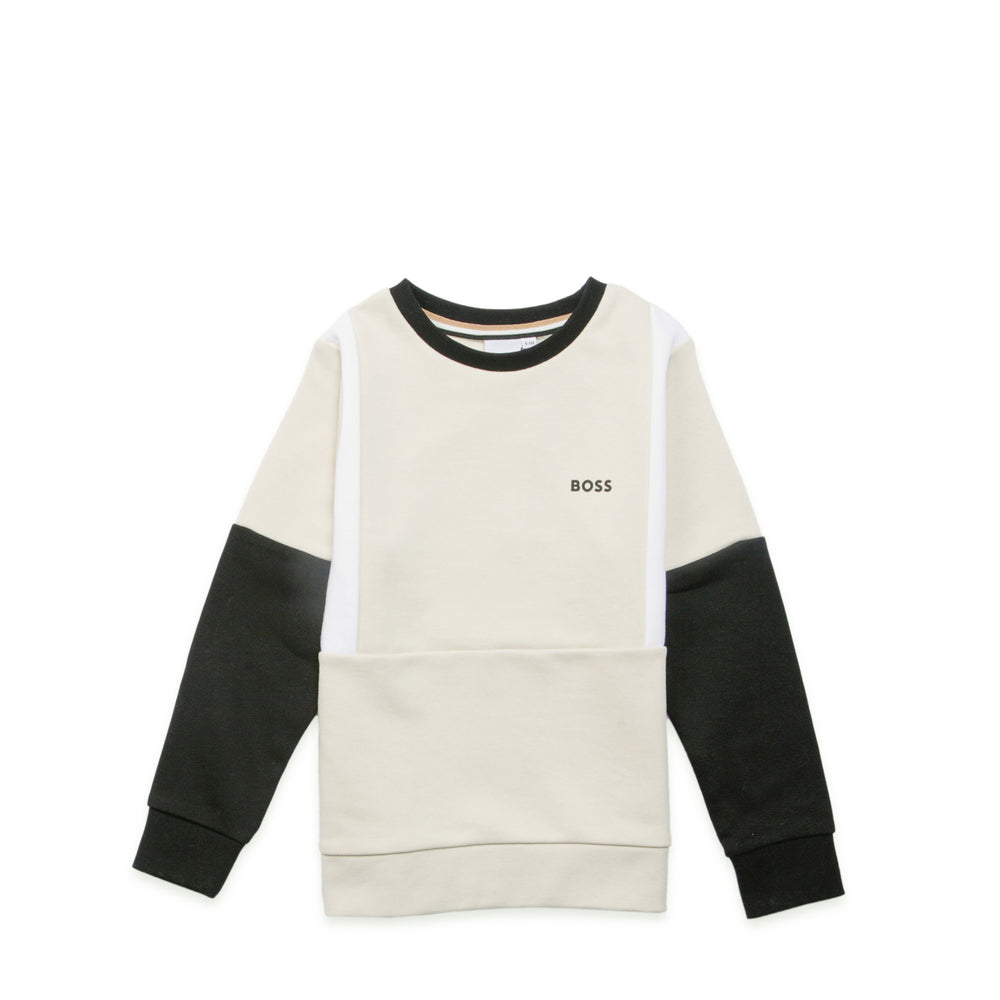 Hugo Boss Kids Color Block Crewneck Sweatshirt