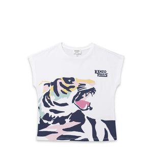 Kenzo Kids Girl's Kailyn Tiger Art Cap Sleeve T-Shirt