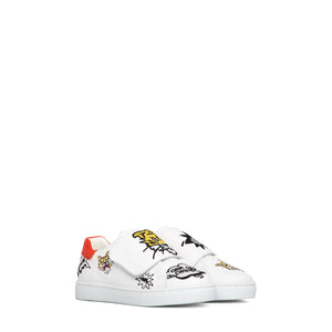 Kenzo Kids Multi-Logo Velcro Strap Sneakers
