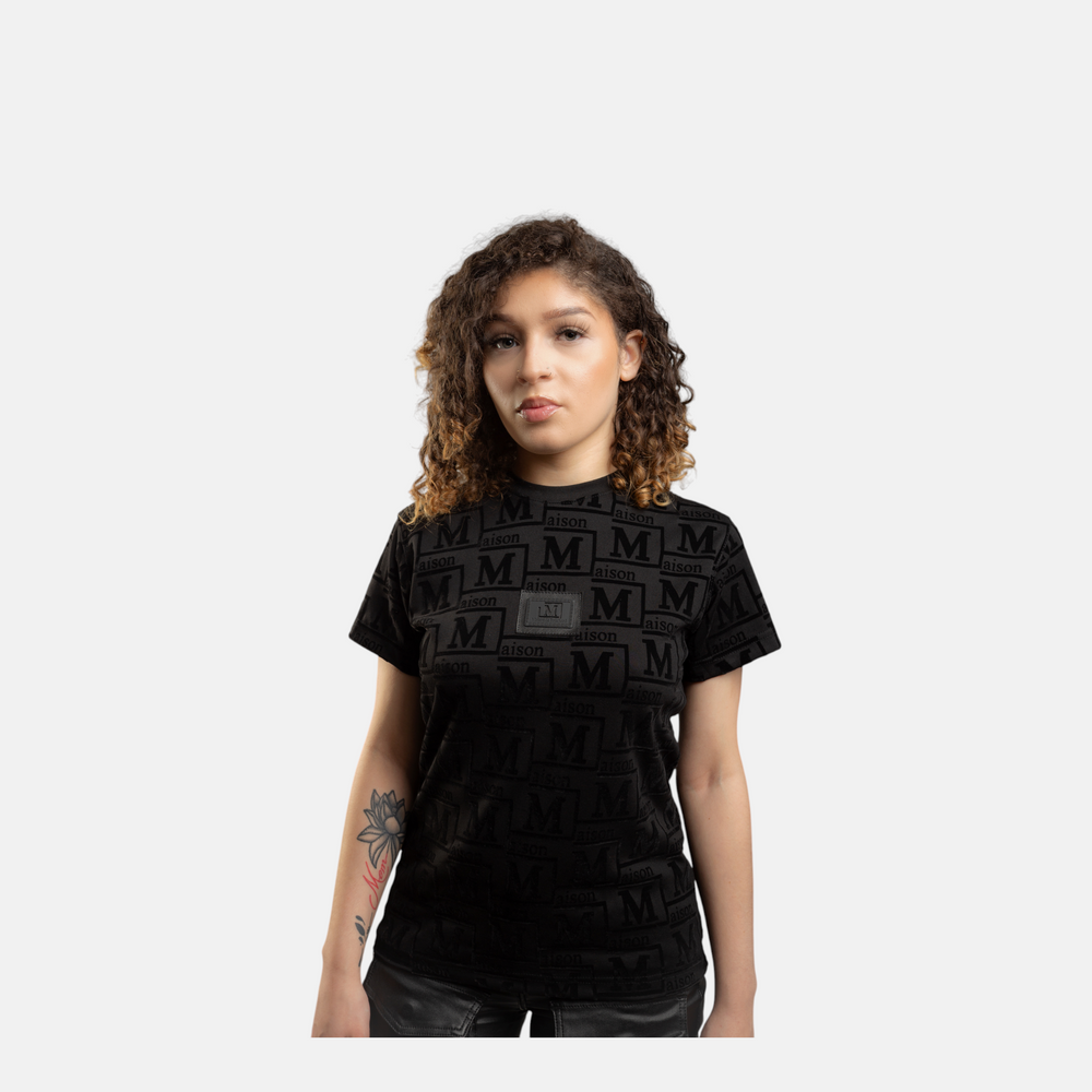 MDB Couture Women's Woven Monogram T-Shirt