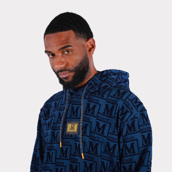 MDB Couture Men's French Terry Monogram Hoodie