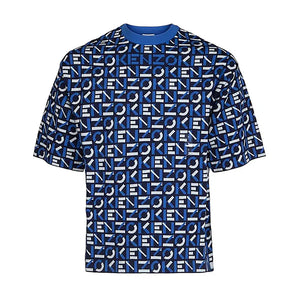 Kenzo Men's Monogram Oversized Short Sleeve Knit Sweater