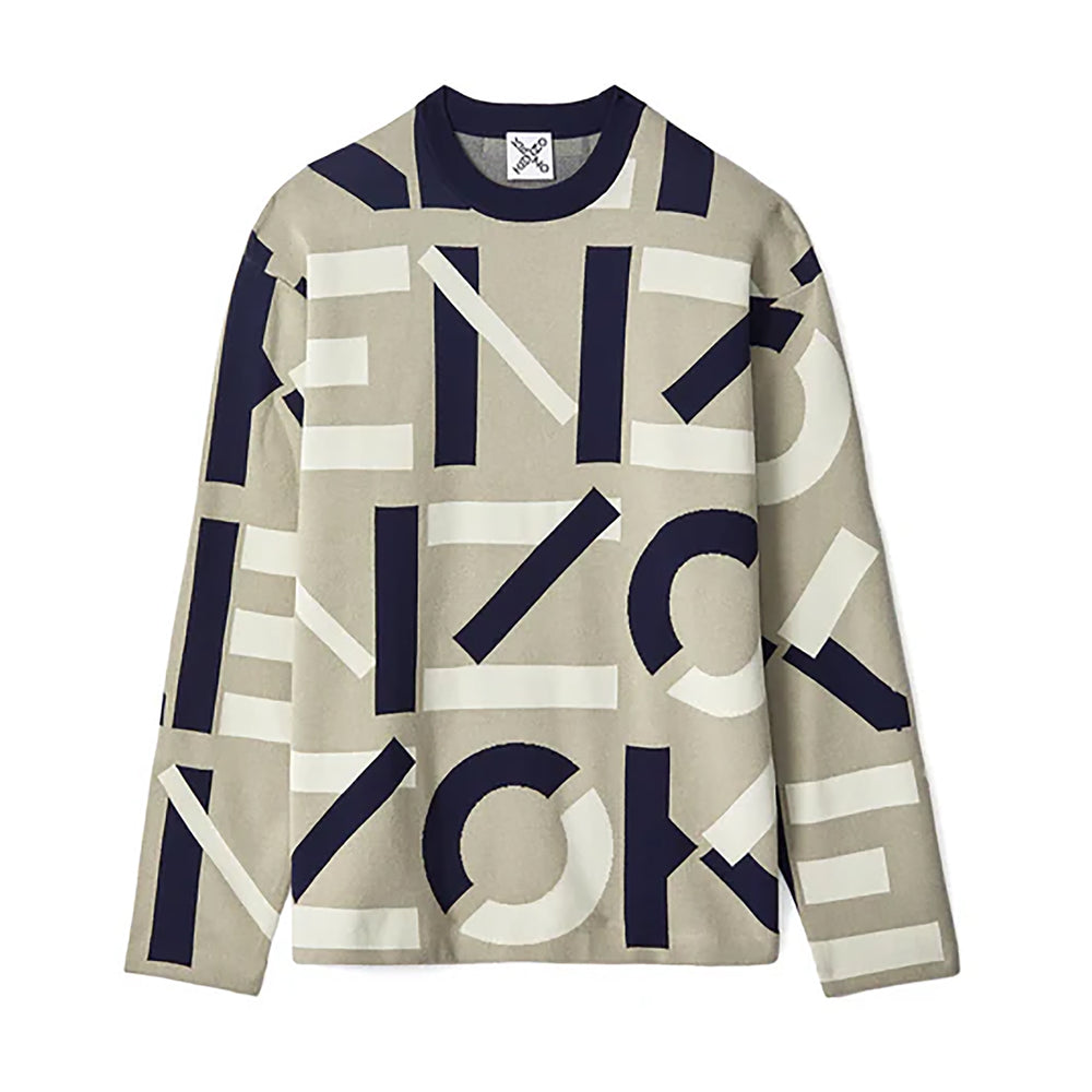 Kenzo Men's Jacquard Monogram Comfort Jumper Sweater