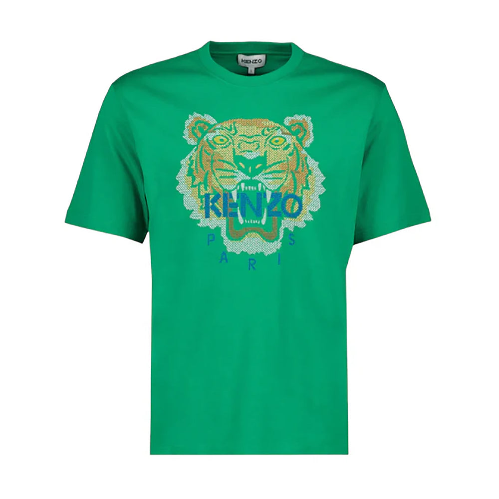 Kenzo Men's Relaxed Fit Cross Stitched Tiger T-Shirt