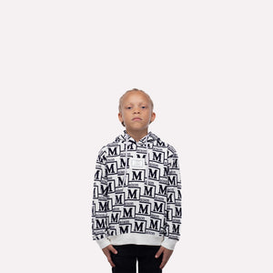 MDB Couture Kids Woven Monogram Hoodie Sweatshirt