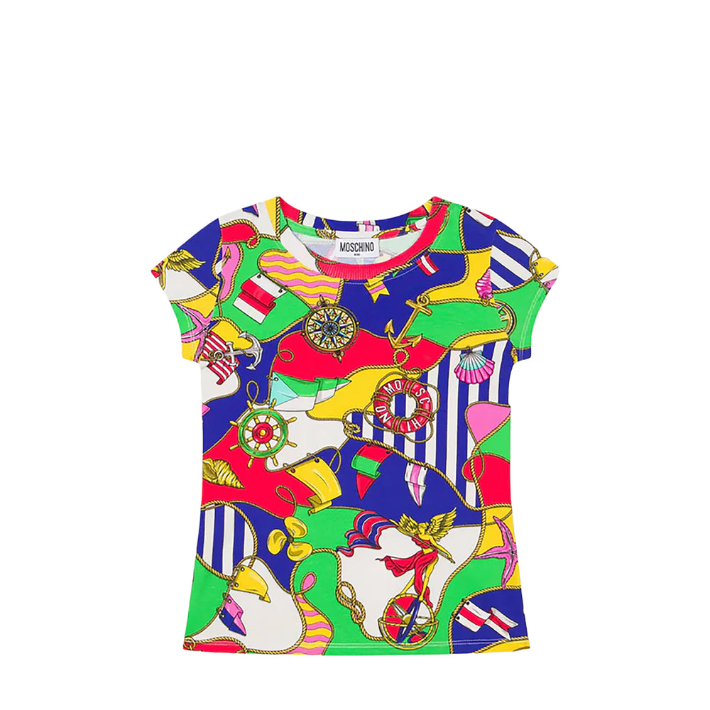 Moschino Kids Sailing All Over Graphic Print T-Shirt
