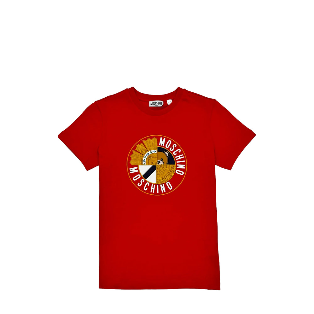 Moschino Kids Circle Shield Logo T-Shirt