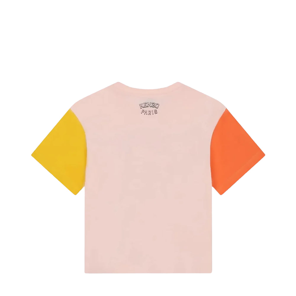 Kenzo Kids Varsity Tiger Color Block Short Sleeve T-Shirt