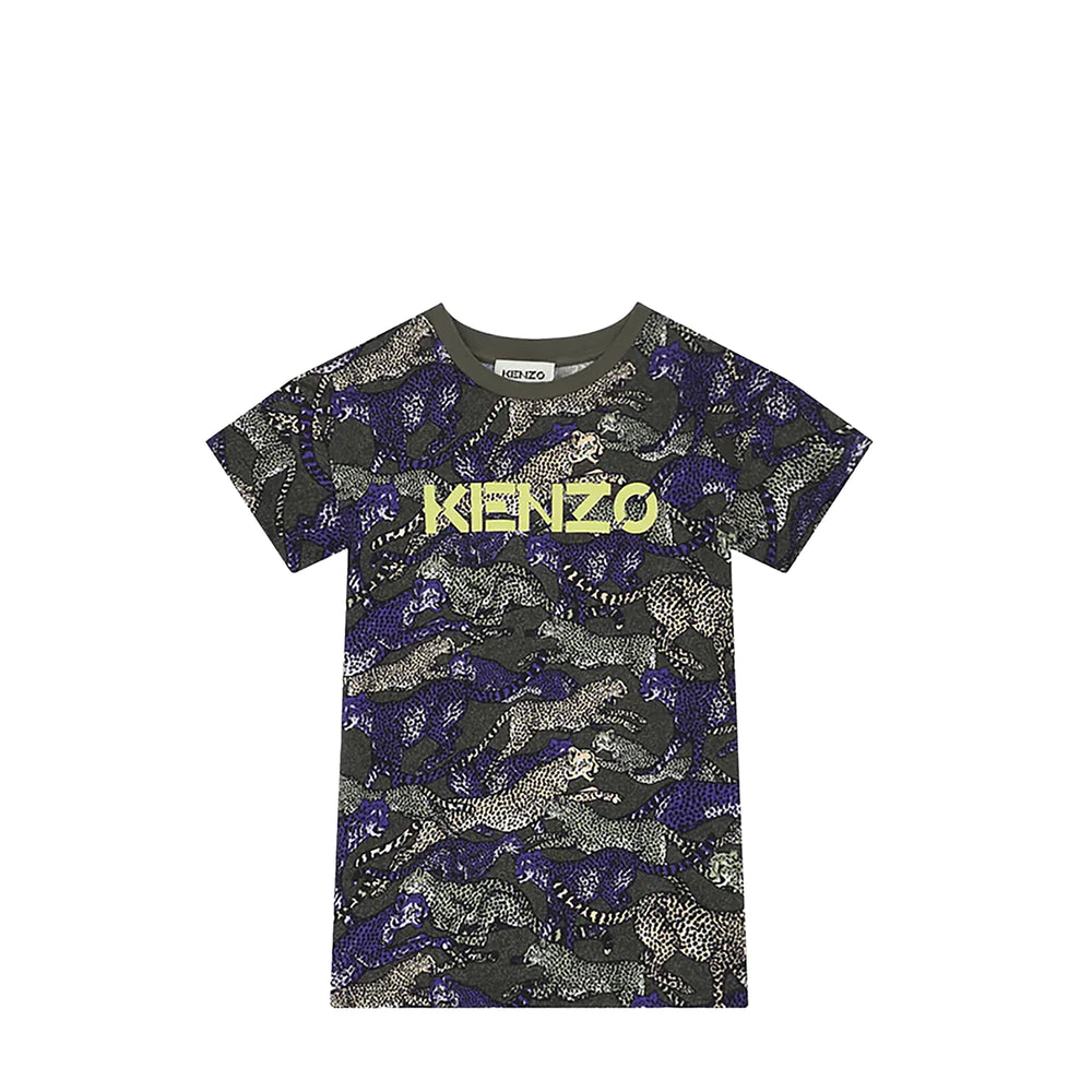 Kenzo Kids Multi Cheetah Print T-Shirt
