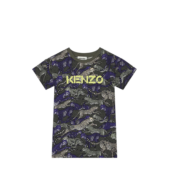 Kenzo Kids Multi Cheetah Print T-Shirt