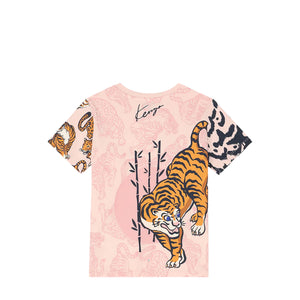 Kenzo Kids Tiger Motifs T-Shirt - Pink