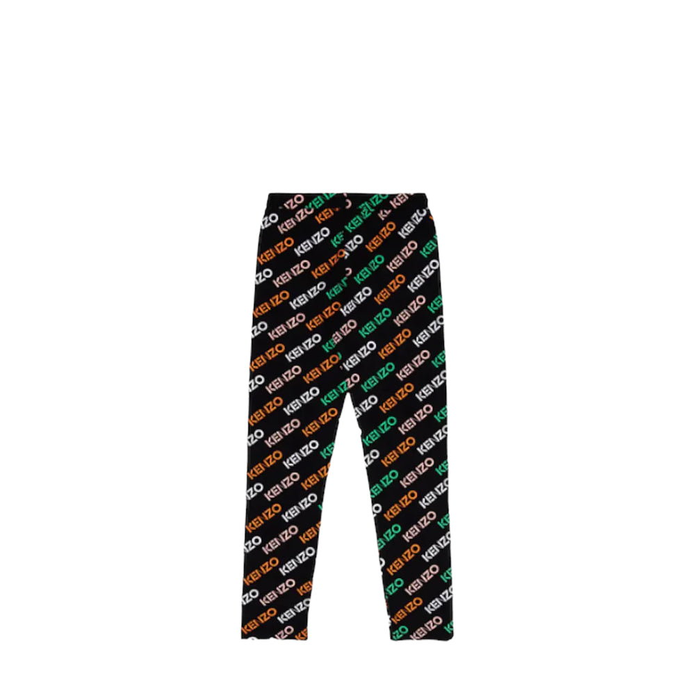Kenzo Kids Patterned Logo Leggings