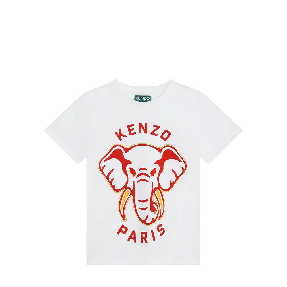 Kenzo Kids Elephant Logo Short Sleeve T-Shirt