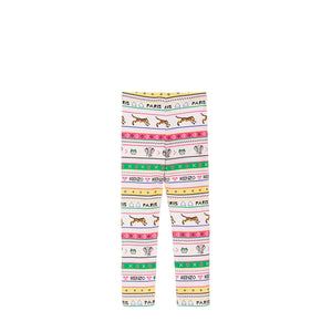 Kenzo Kids Girl's Multi-Logo Striped Leggings