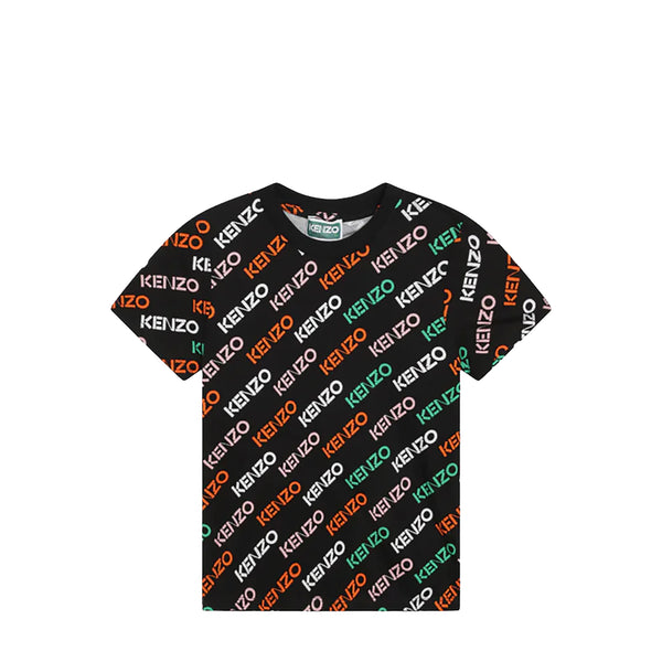 Kenzo Kids Multi-Logo Print T-Shirt