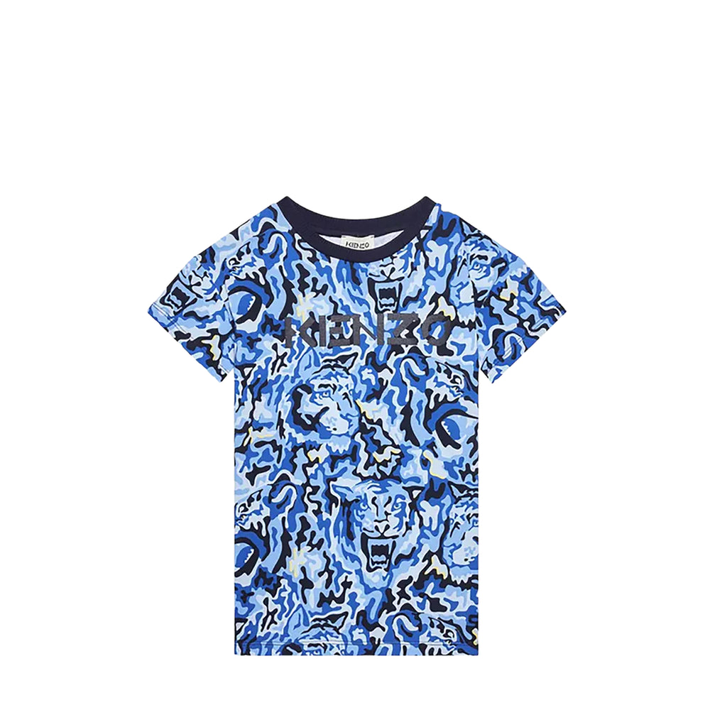 Kenzo Kids Camo Tiger Logo T-Shirt