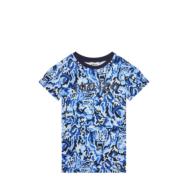 Kenzo Kids Camo Tiger Logo T-Shirt