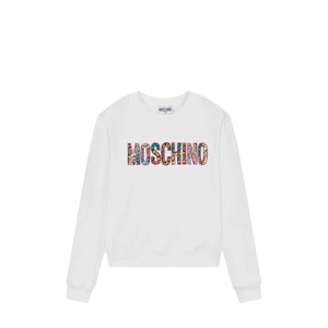 Moschino Kids Animal Print Logo Cotton Sweatshirt