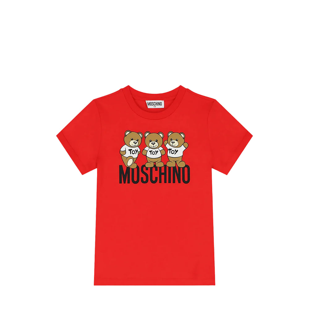 Moschino Kids Triple Teddy Bears Logo T-Shirt