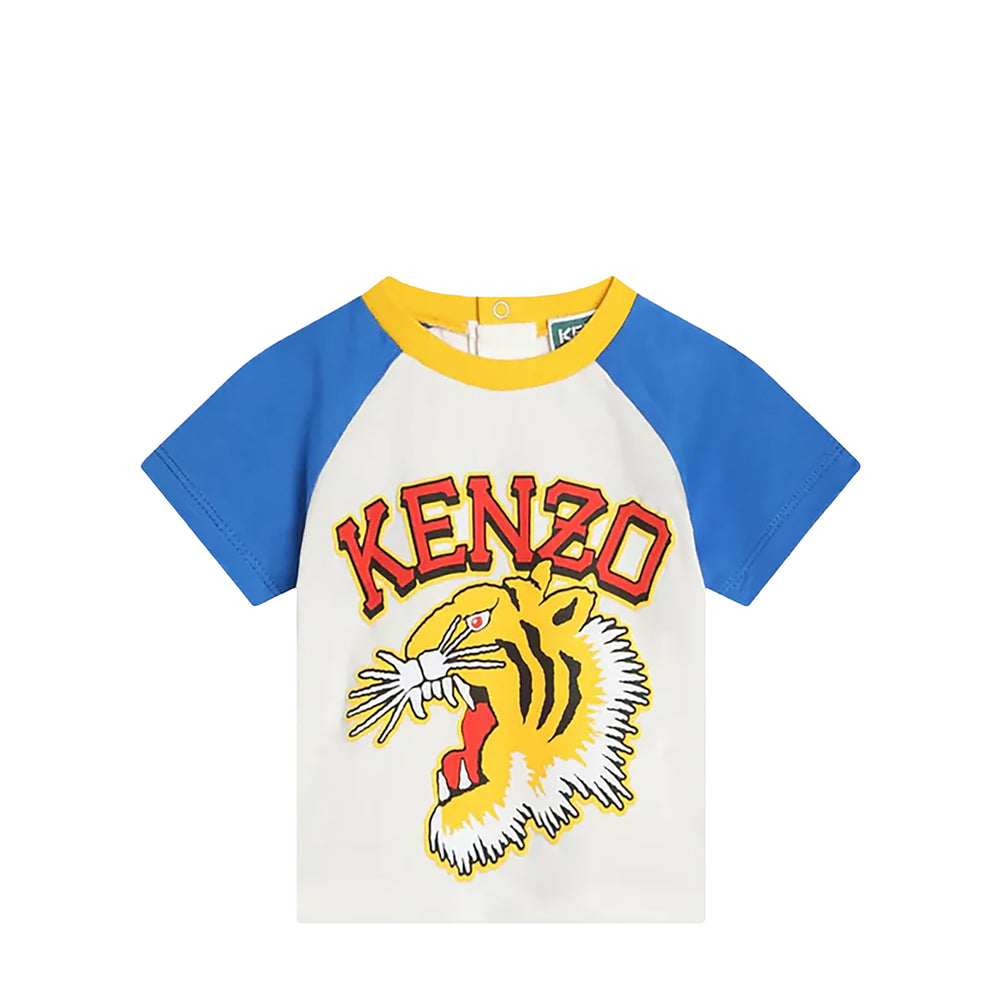 Kenzo Kids Toddler's Varsity Tiger Logo Raglan Short Sleeve T-Shirt