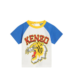 Kenzo Kids Toddler's Varsity Tiger Logo Raglan Short Sleeve T-Shirt